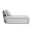 Michael Amini West Kensington Chaise - Buff/Seal Salt Caramel