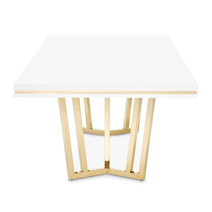 Michael Amini Palm Gate Rectangular Dining Table - Cloud White