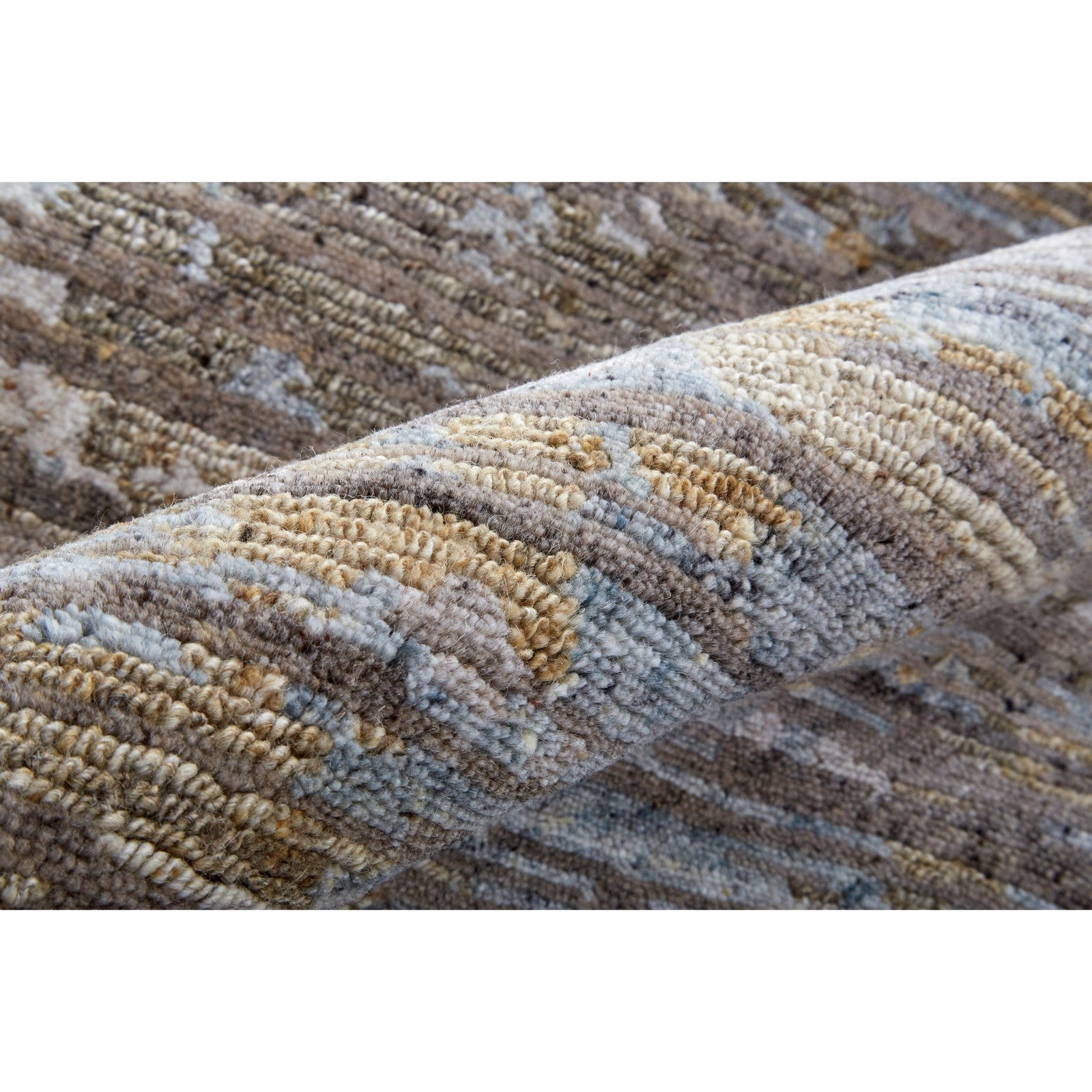 Feizy Conroe 6822F Modern Abstract in Brown/Gray