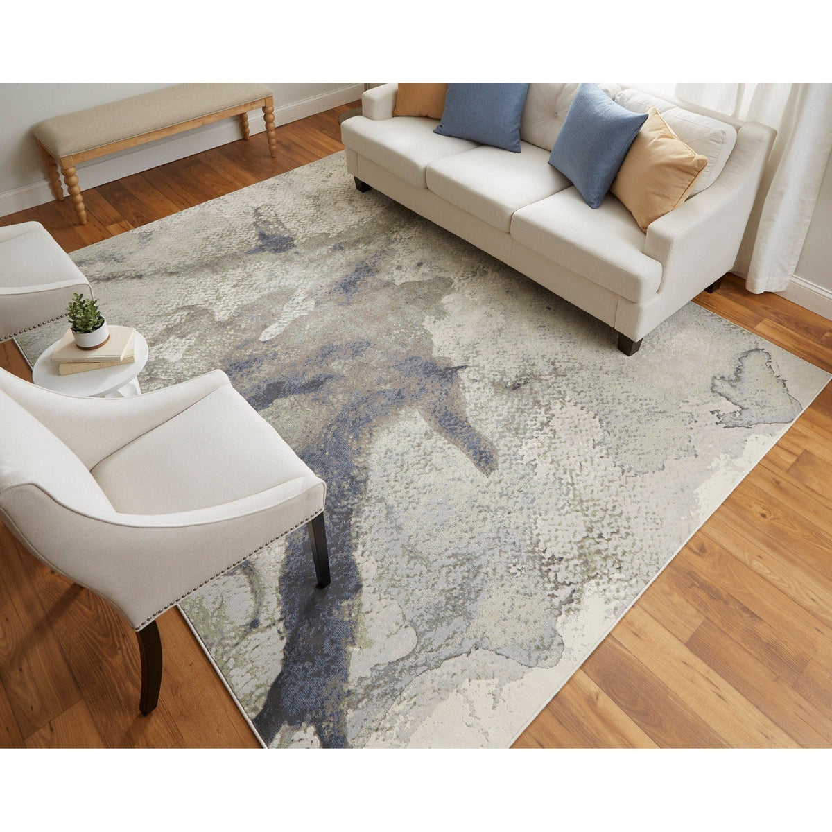 Feizy Clio 39LVF Modern Abstract in Taupe/Brown/Black