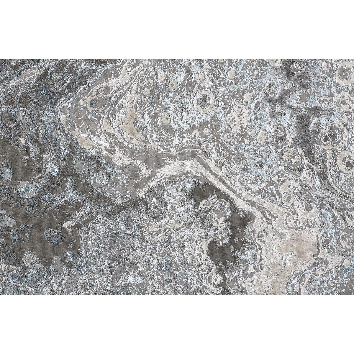 Feizy Azure 3405F Modern Watercolor Rug in Ivory/Gray/Blue
