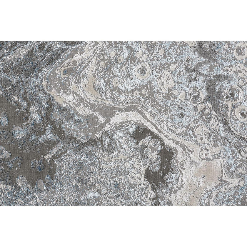Feizy Azure 3405F Modern Watercolor Rug in Ivory/Gray/Blue