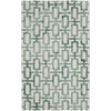 Feizy Lorrain 8919F Modern Geometric Rug in Ivory/Green