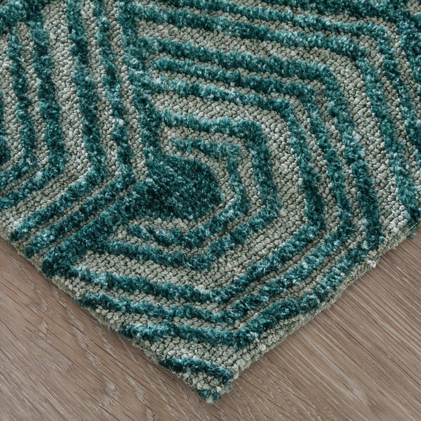 Feizy Colton 8A57F Modern Geometric Rug in Blue