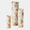 Global Views Racked Golden Mosaic Vase Clearance