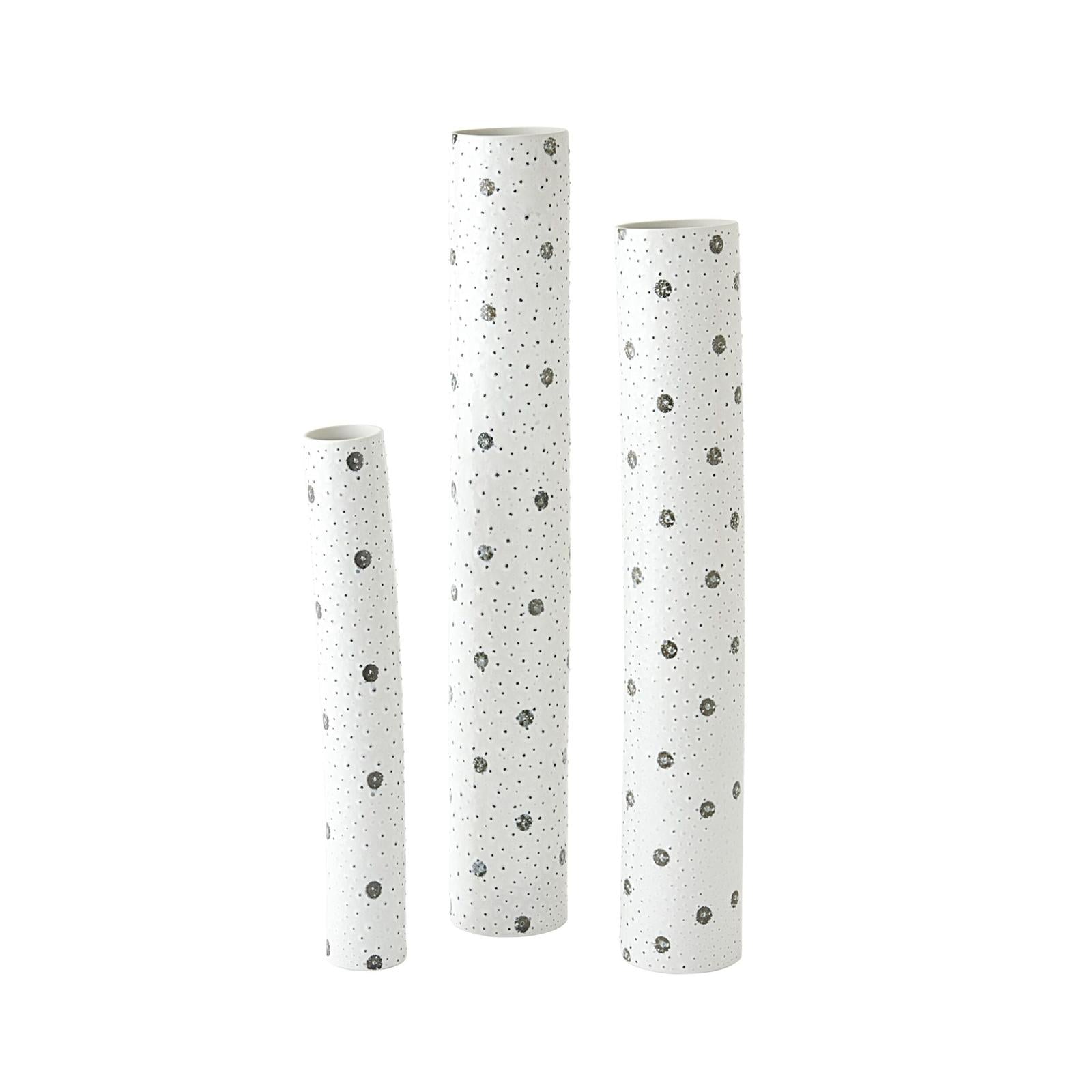 Global Views Spotted White and Black Vase Clearance