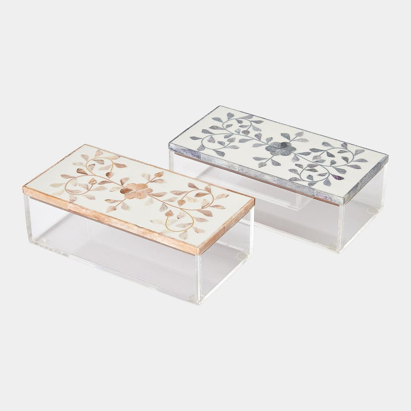 Global Views Lacey Inlay Rectangle Box