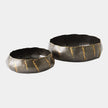 Global Views Armor Small Antique Gunmetal Bowl
