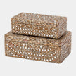 Global Views Priya Taupe Glass Bangle Bracelet Box Clearance