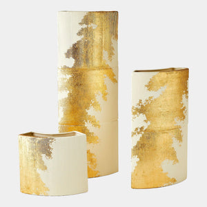Global Views Splish Gold Leaf Vase
