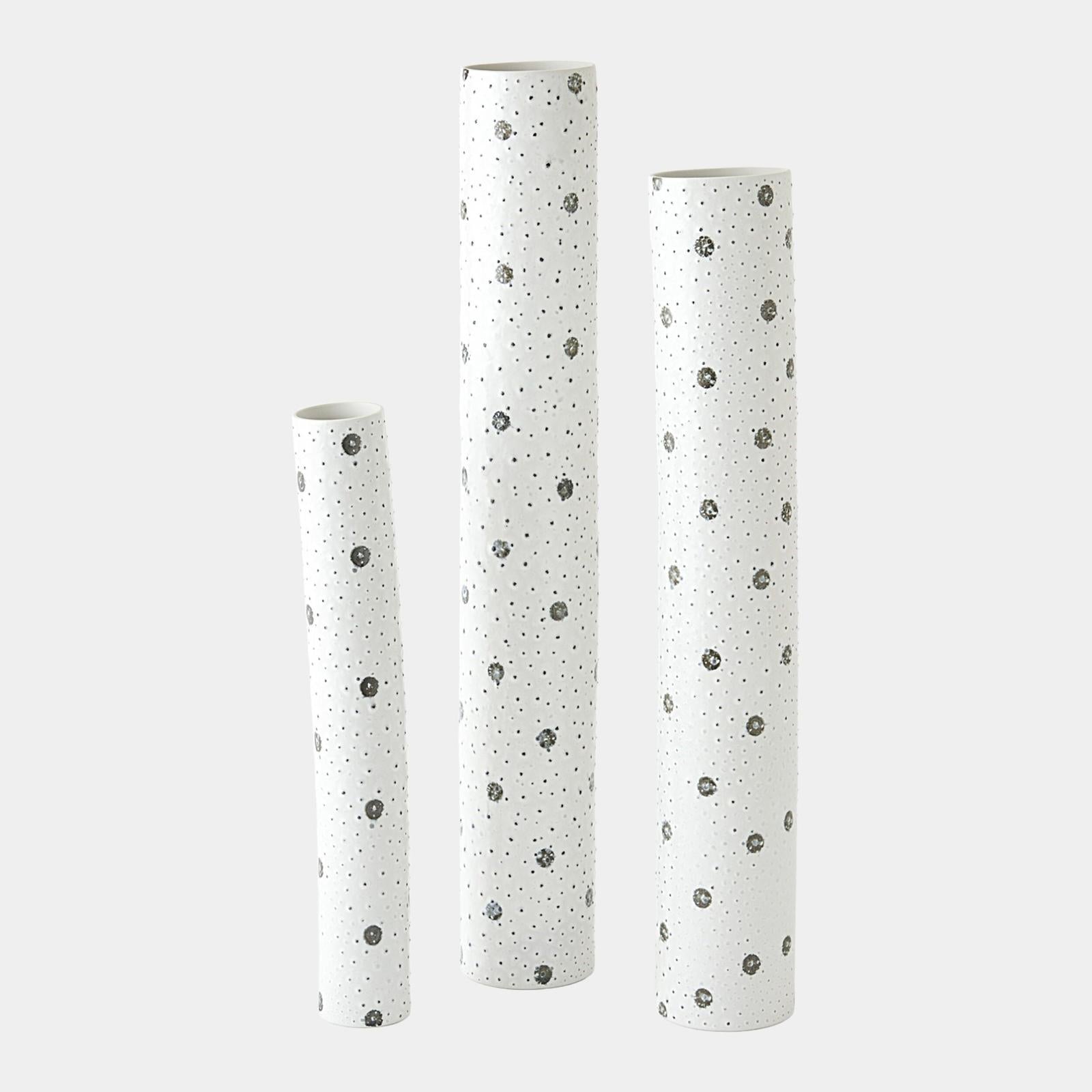 Global Views Spotted White and Black Vase Clearance