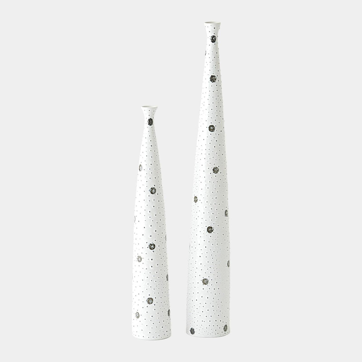 Global Views Spotted White and Black Vase