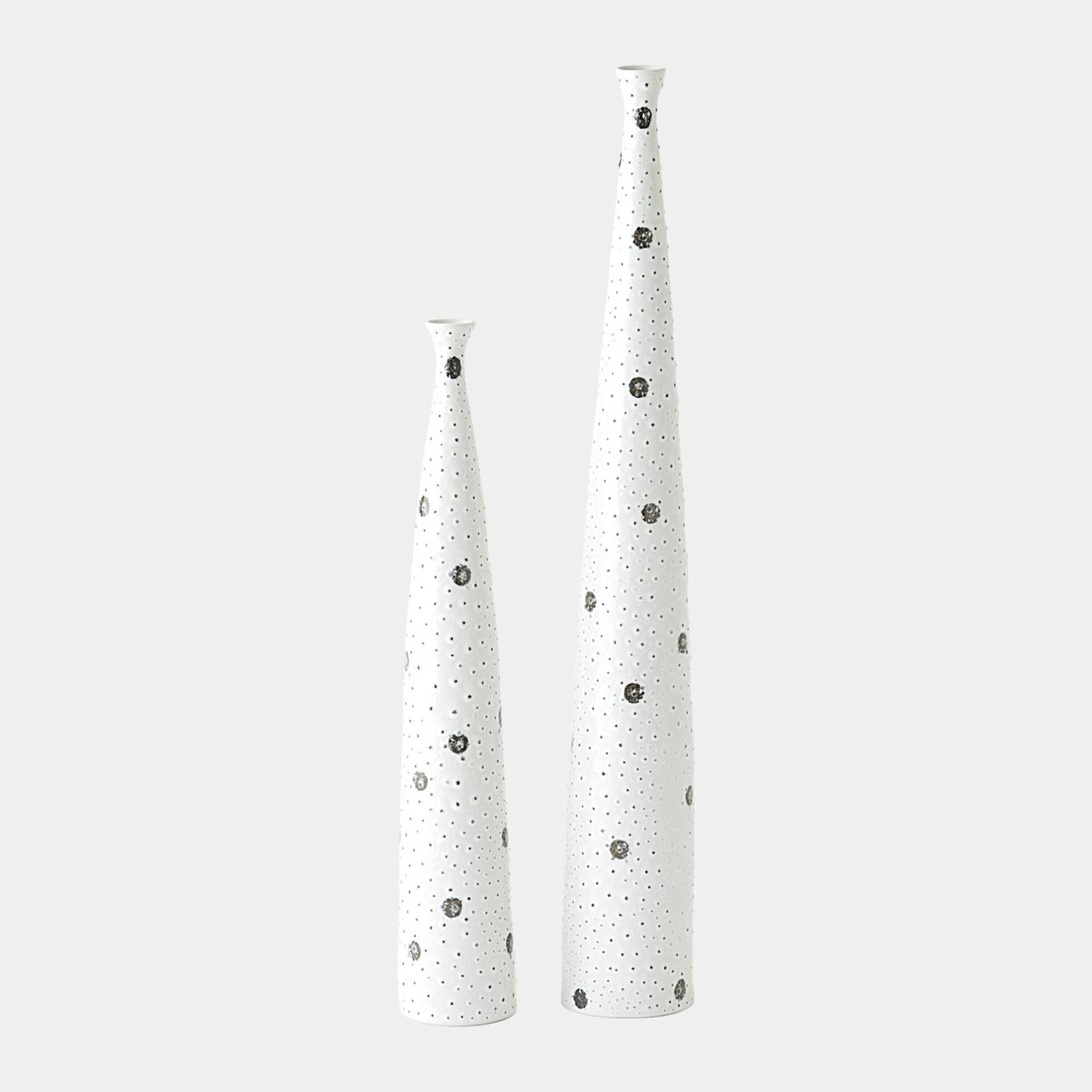 Global Views Spotted White and Black Vase Clearance