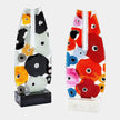 Global Views Fused Floral Flat Vase