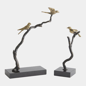Global Views Perched Sparrows