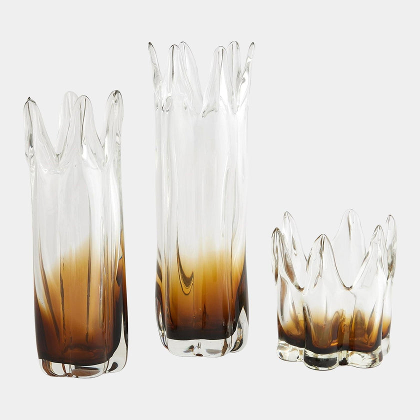 Global Views Rebound Six Point Glass Vase