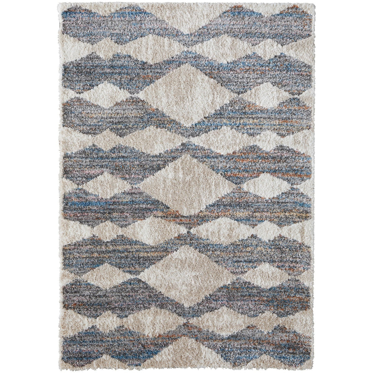 Feizy Mynka 39IFF Transitional Diamond in Tan/Ivory/Blue