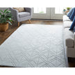 Feizy Redford 8847F Transitional Solid in White/Silver