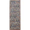 Feizy Kaia 39HRF Transitional Floral & Botanical in Blue/Orange/Ivory