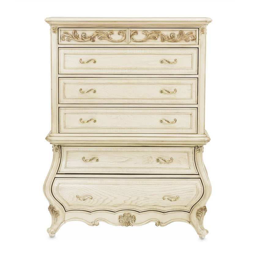 Michael Amini Platine de Royale 6-Drawer Chest - Champagne