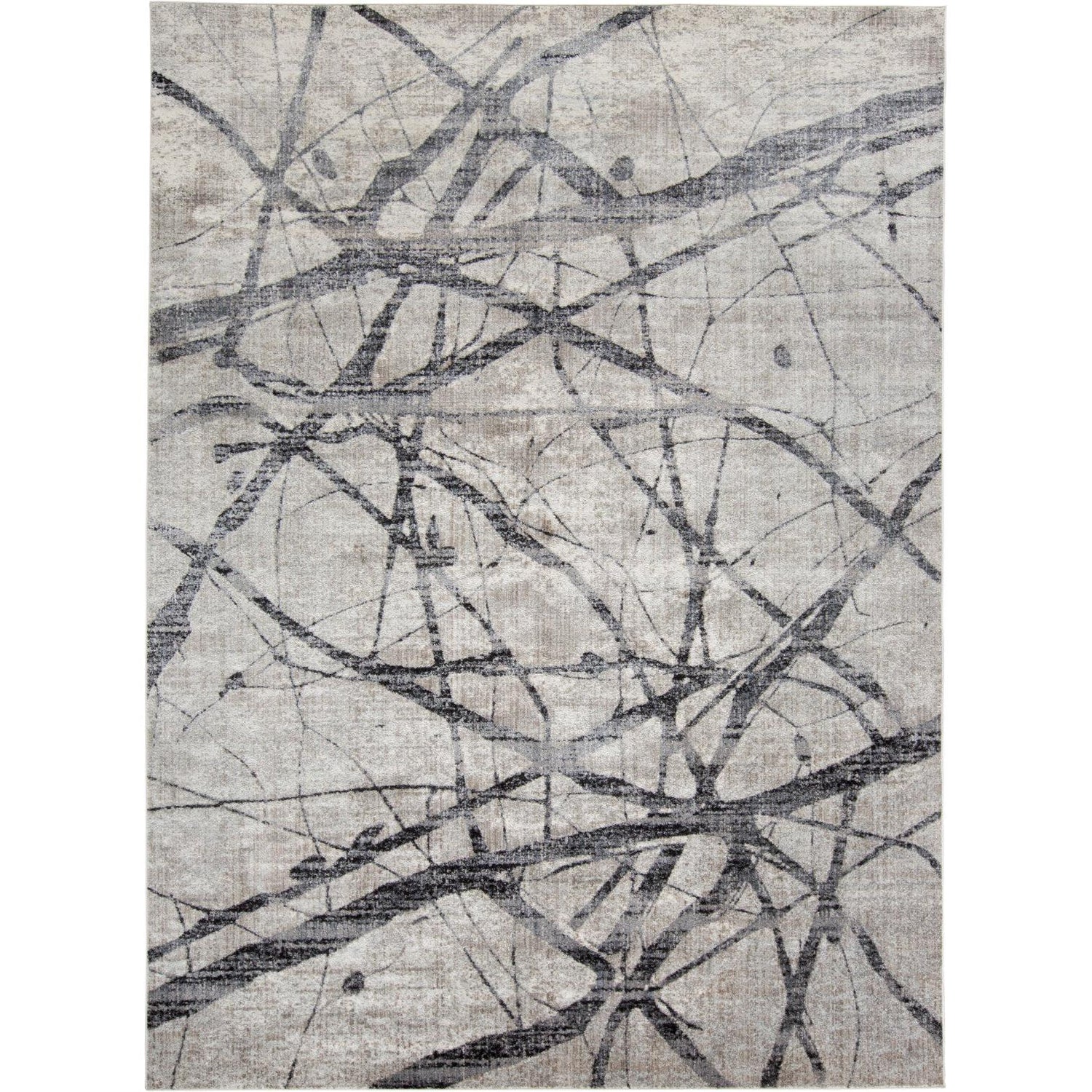 Feizy Kano 3877F Transitional Abstract Rug in Taupe/Gray/Ivory