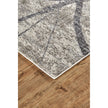 Feizy Kano 3877F Transitional Abstract Rug in Taupe/Gray/Ivory