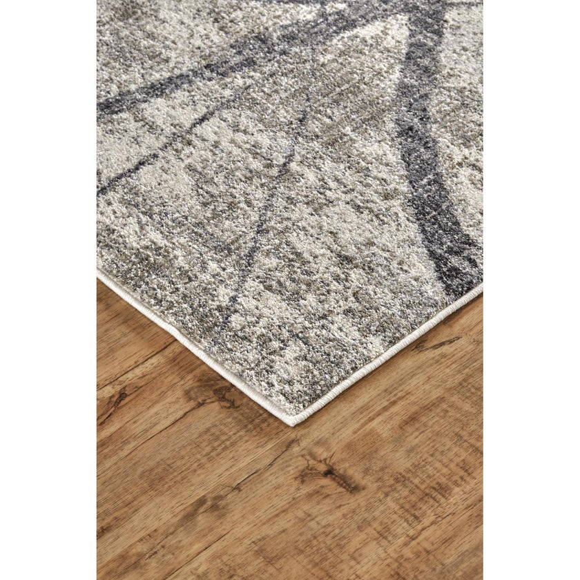 Feizy Kano 3877F Transitional Abstract Rug in Taupe/Gray/Ivory
