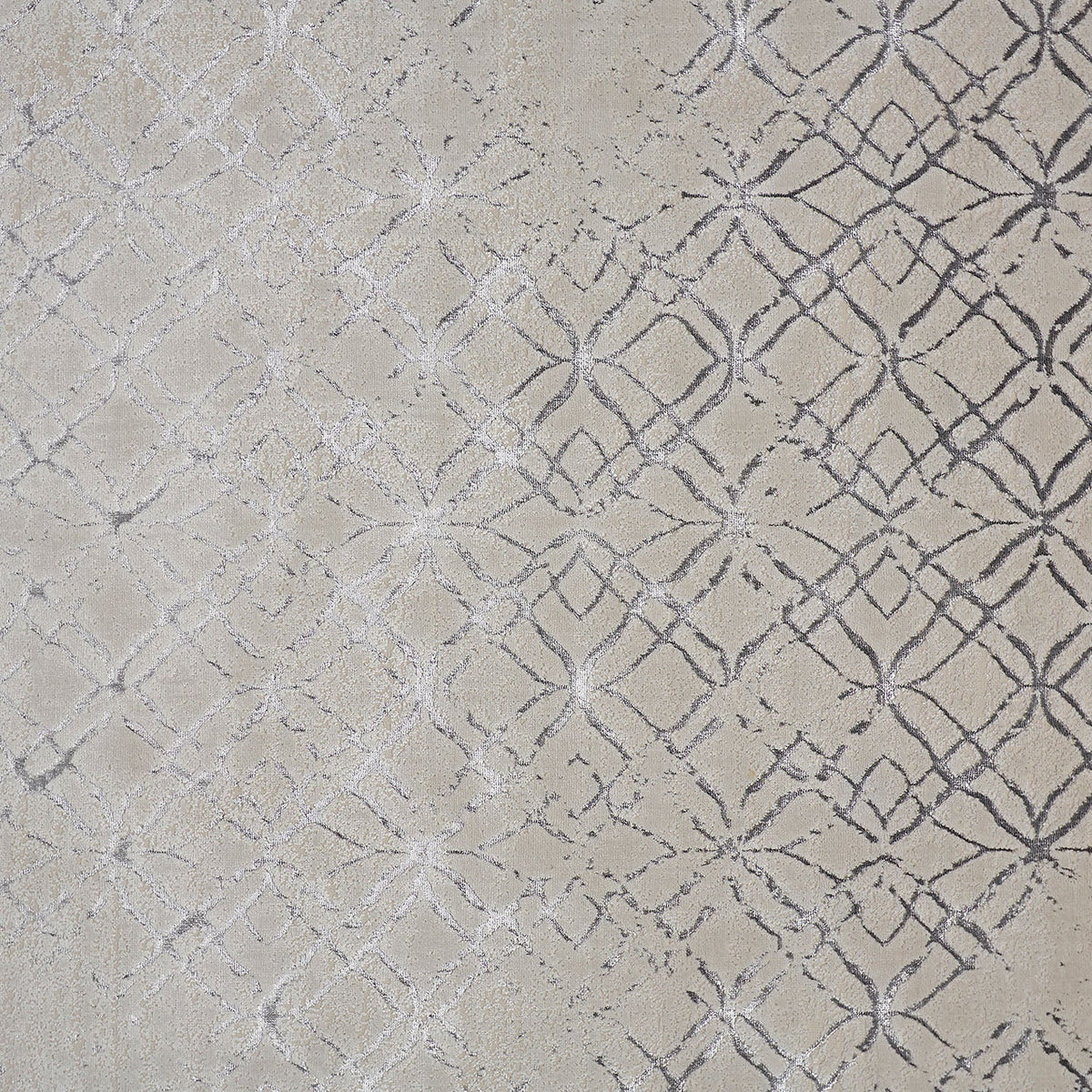 Feizy Micah 3047F Modern Distressed Rug in Silver/Gray/White