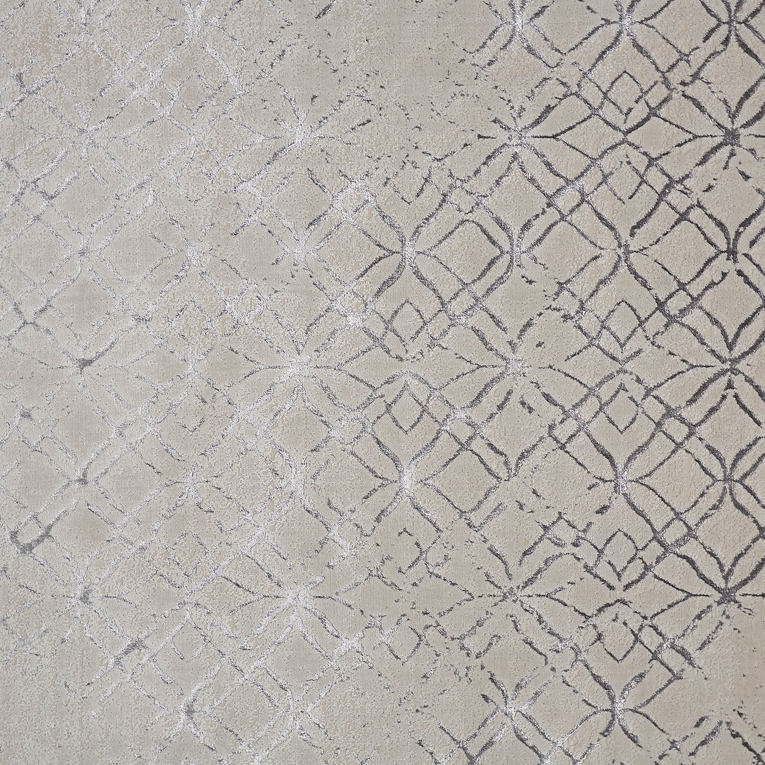 Feizy Micah 3047F Modern Distressed Rug in Silver/Gray/White