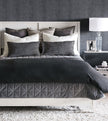 Eastern Accents Edris Charcoal with Mitered Border