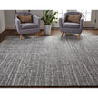 Feizy Alford 6913F Modern Checkered in Gray/Silver/Ivory