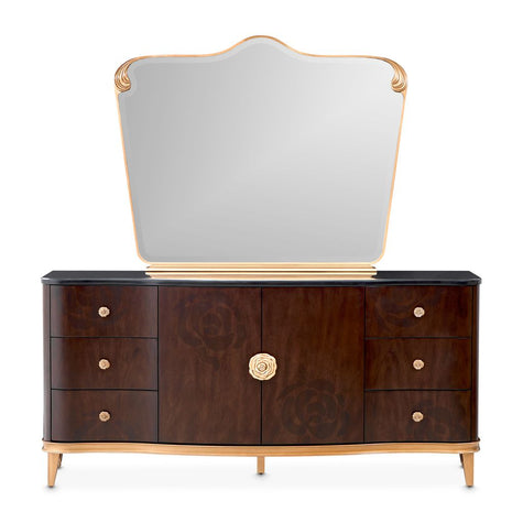 Michael Amini Camellia Field Dresser with Mirror