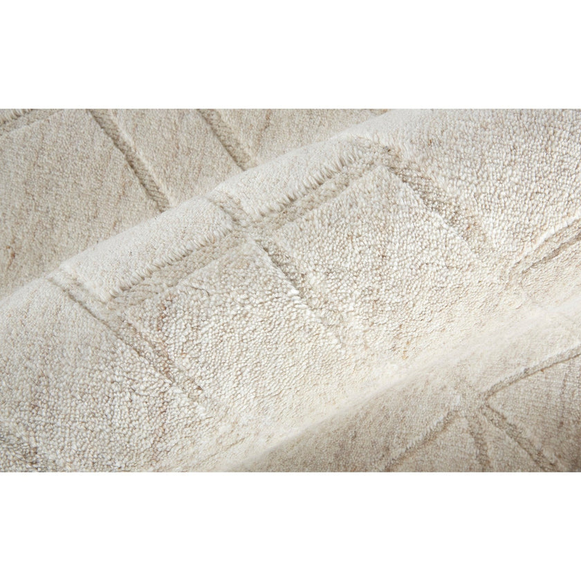 Feizy Redford 8846F Transitional Solid in Ivory/Gray