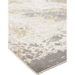 Feizy Aura 3563F Modern Abstract Rug in Ivory/Silver/Gold