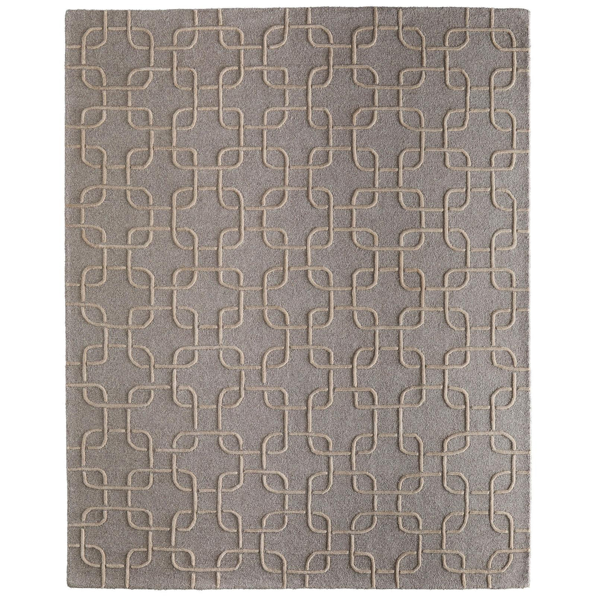 Feizy Kimball 8A35F Transitional Trellis & Lattice Rug in Gray/Taupe/Tan