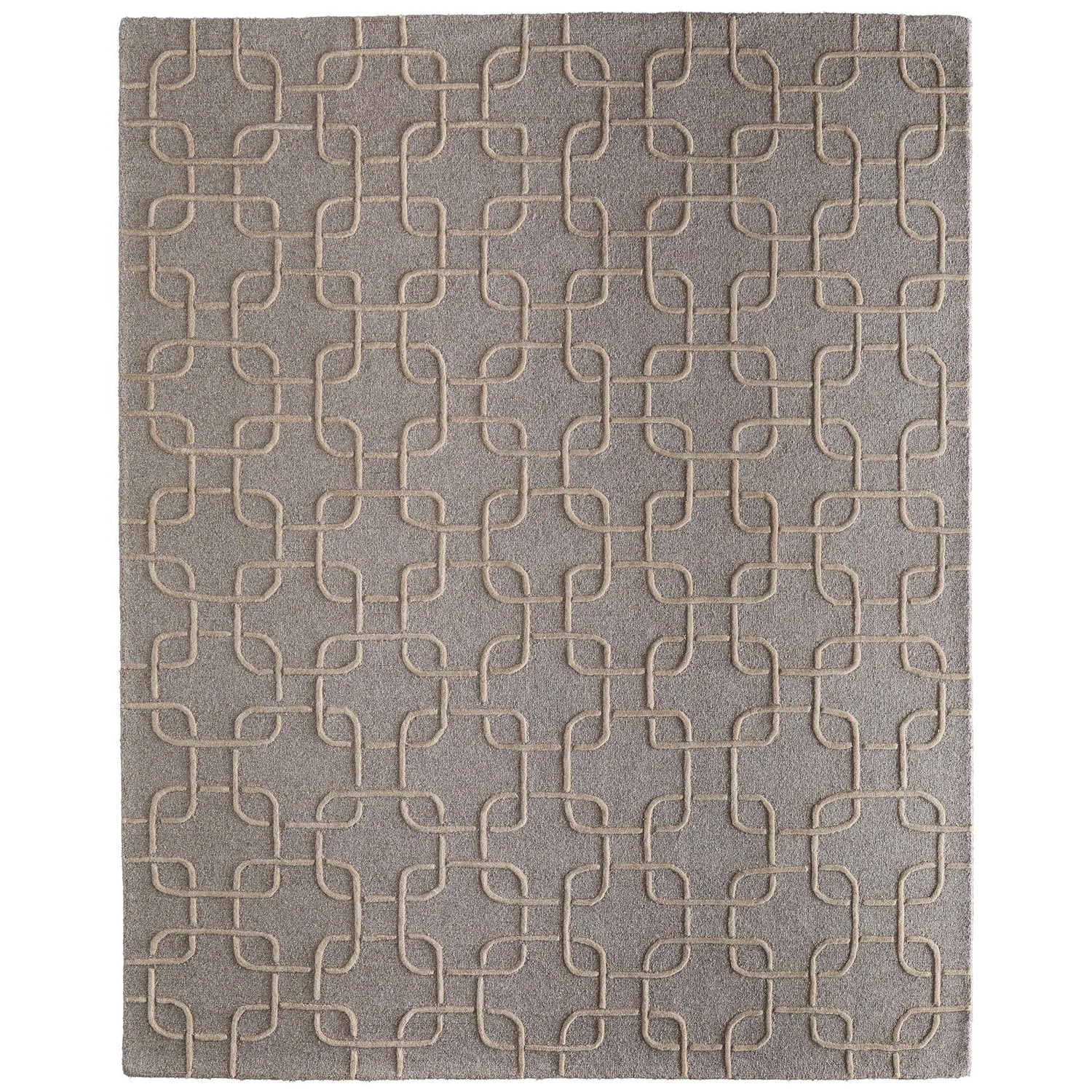 Feizy Kimball 8A35F Transitional Trellis & Lattice Rug in Gray/Taupe/Tan