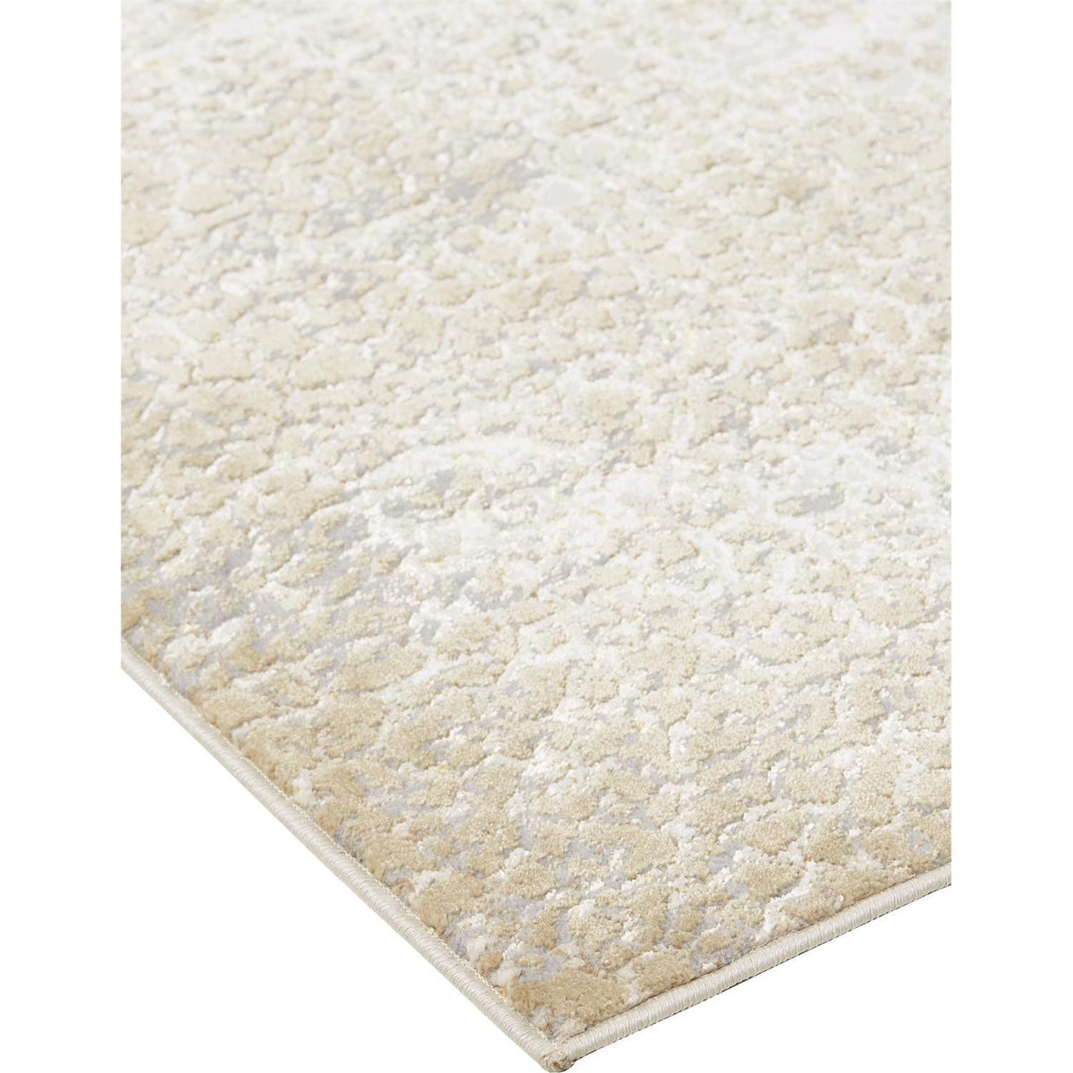 Feizy Aura 3739F Modern Abstract Rug in Ivory/Gray/Gold