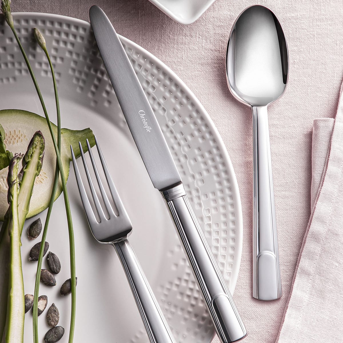 Christofle Hudson Stainless Steel 5-Piece Place Setting