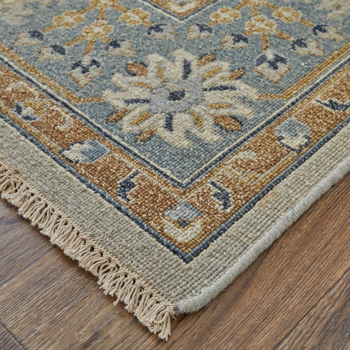 Feizy Corbitt 0612F Traditional Oriental in Blue/Brown/Gray