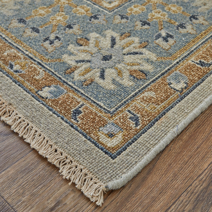 Feizy Corbitt 0612F Traditional Oriental in Blue/Brown/Gray