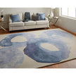 Feizy Anya 8887F Transitional Abstract Rug in Blue/Ivory