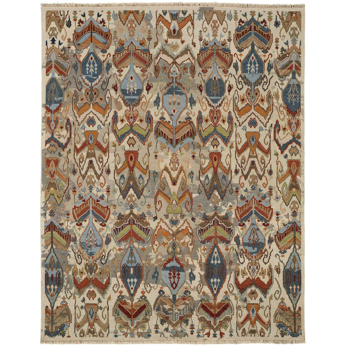Feizy Leylan 0563F Transitional Ikat in Tan/Ivory/Orange