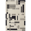 Feizy Maguire 8903F Transitional Abstract Rug in Ivory/Taupe