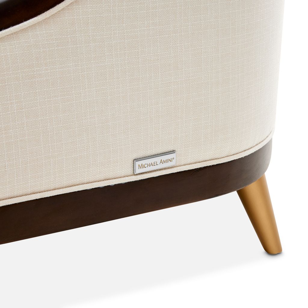 Michael Amini Belmont Place Accent Chair - Cream/Espresso