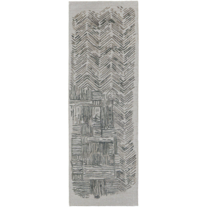 Feizy Elias 6891F Modern Abstract in Green/Blue/Ivory