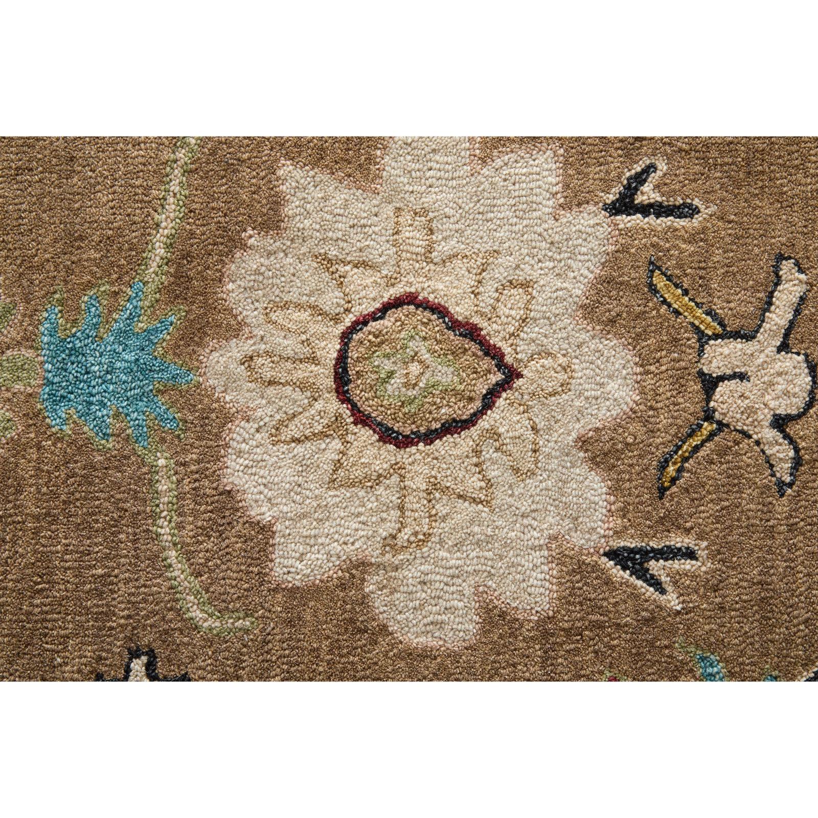 Feizy Springfield 8A45F Traditional Floral & Botanical Rug in Tan/Ivory/Blue