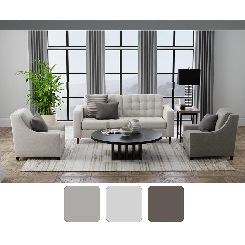 Feizy Richmond 39R3F Modern Geometric Rug in Ivory/Gray/Tan