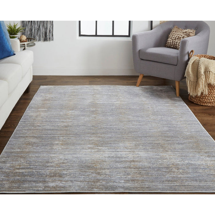 Feizy Laina 39GAF Transitional Distressed in Taupe/Silver/Tan