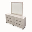 Michael Amini Marin Dresser with Mirror Set - Greige