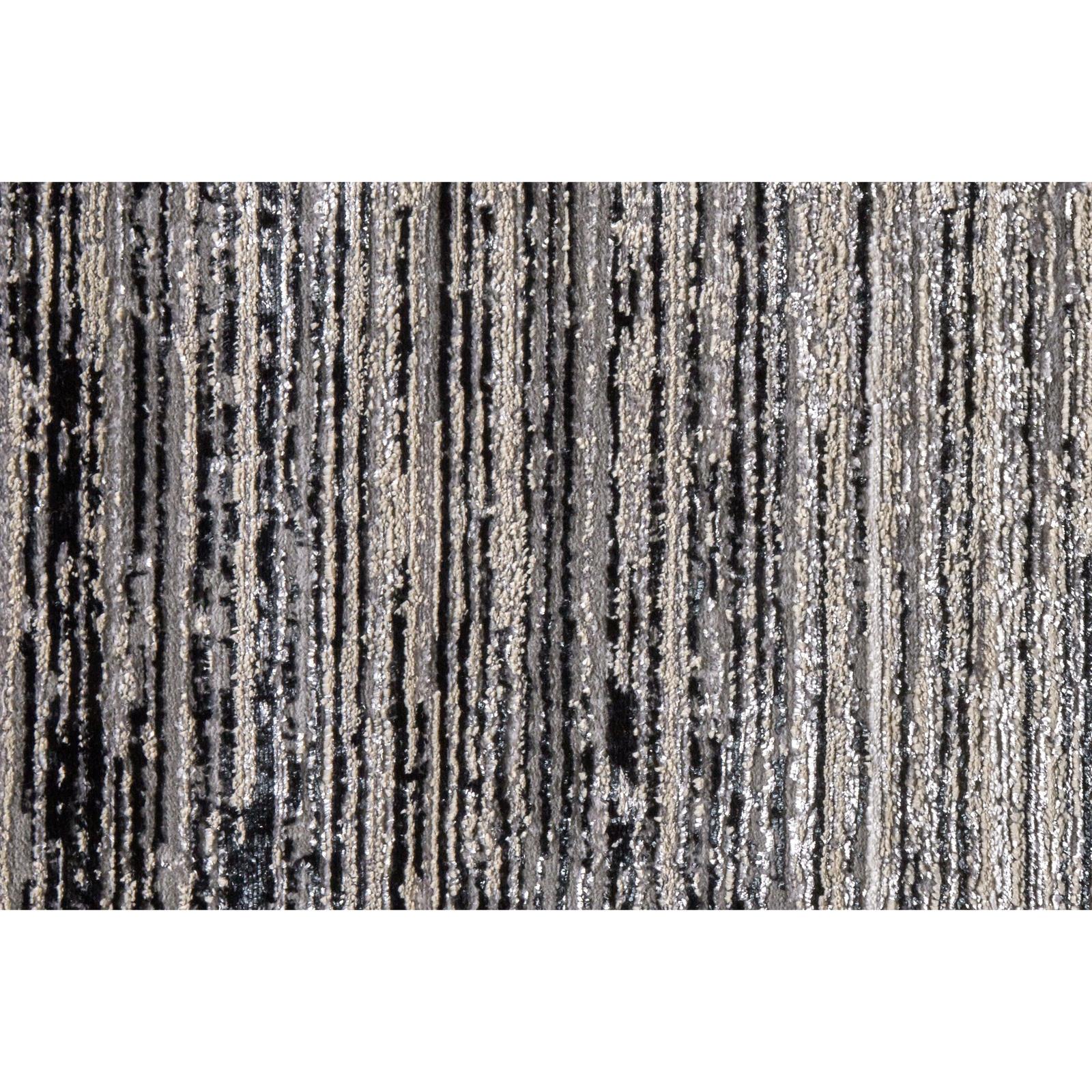 Feizy Micah 3337F Modern Abstract Rug in Black/Gray